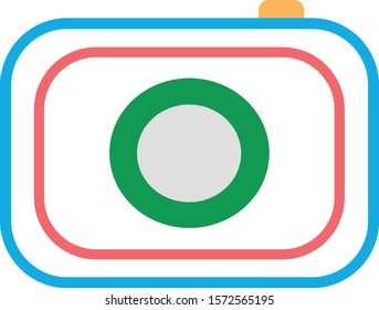 Flat and Colored Camera Vector 
