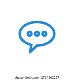 Flat Colored Chat Icon for Communication and Messaging