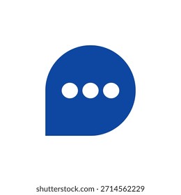 Flat Colored Chat Icon for Communication and Messaging