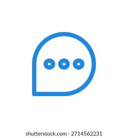 Flat Colored Chat Icon for Communication and Messaging
