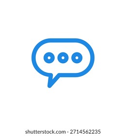 Flat Colored Chat Icon for Communication and Messaging