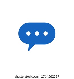 Flat Colored Chat Icon for Communication and Messaging