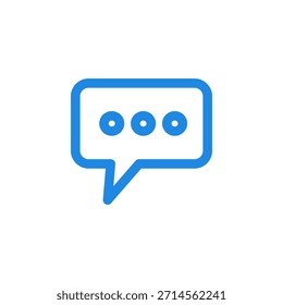 Flat Colored Chat Icon for Communication and Messaging