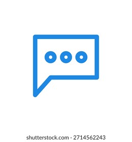 Flat Colored Chat Icon for Communication and Messaging