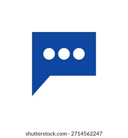 Flat Colored Chat Icon for Communication and Messaging