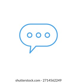 Flat Colored Chat Icon for Communication and Messaging