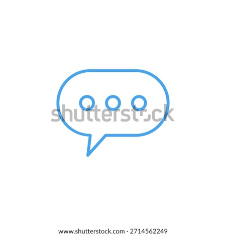 Flat Colored Chat Icon for Communication and Messaging