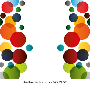flat colored circle pattern design vector illustration