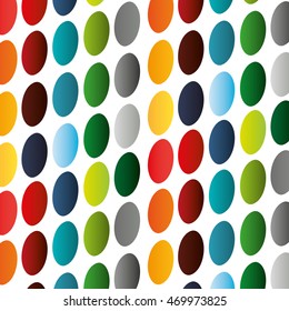 flat colored circle pattern design vector illustration