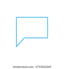 Flat Colored Comment Icon for Feedback and Social Review