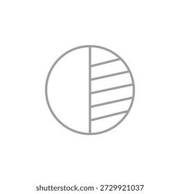 Flat Colored Contrast Icon for Display Settings