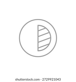Flat Colored Contrast Icon for Display Settings