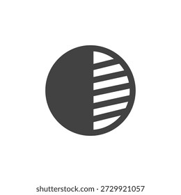 Flat Colored Contrast Icon for Display Settings