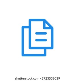 Icono de copia de color plano para la duplicación de archivos