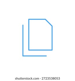 Ícone de cópia de cor plana para duplicação de arquivo