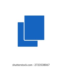 Icono de copia de color plano para la duplicación de archivos