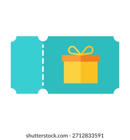 Un icono de boleto de Cupón de color plano ideal para promociones, ofertas de descuento, ofertas de compras y materiales de marketing minorista.