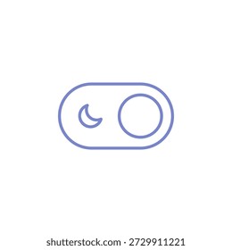 Flat Colored Dark Mode Icon for Visual Interface Display