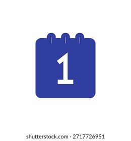 Icono de fecha de color plano para marcador de día y programación de hora