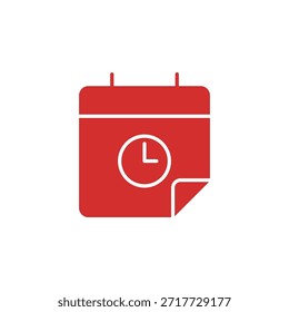 Flat Colored Deadline Icon Set in Outline and Solid Style for Time Management and Task Tracking