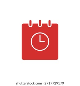 Icono de fecha límite de color plano establecido en esquema y estilo sólido para la gestión del tiempo y el seguimiento de tareas