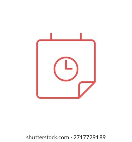 Icono de fecha límite de color plano establecido en esquema y estilo sólido para la gestión del tiempo y el seguimiento de tareas