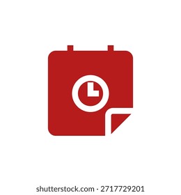 Icono de fecha límite de color plano establecido en esquema y estilo sólido para la gestión del tiempo y el seguimiento de tareas