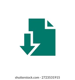 Flatfarbenes Download-Symbol für die Datenverwaltung