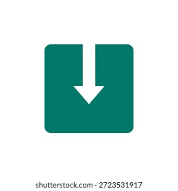 Icono de Descarga de color plano para la gestión de datos