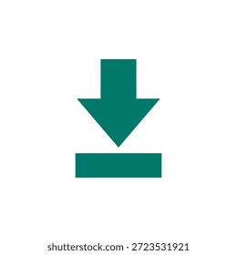 Icono de Descarga de color plano para la gestión de datos