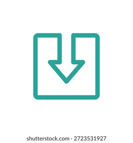 Icono de Descarga de color plano para la gestión de datos
