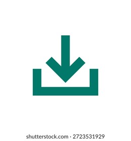 Icono de Descarga de color plano para la gestión de datos