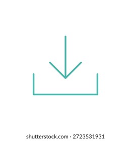 Icono de Descarga de color plano para la gestión de datos