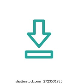 Icono de Descarga de color plano para la gestión de datos