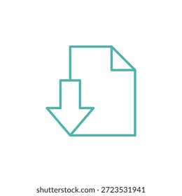 Icono de Descarga de color plano para la gestión de datos