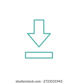 Icono de Descarga de color plano para la gestión de datos