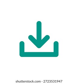 Icono de Descarga de color plano para la gestión de datos