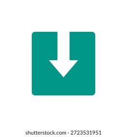 Flatfarbenes Download-Symbol für die Datenverwaltung
