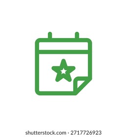 Flat Colored Event Icon for Scheduled Activities and Gatherings