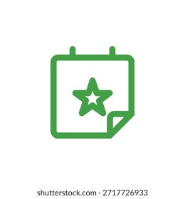 Icono de evento de color plano para actividades y reuniones programadas