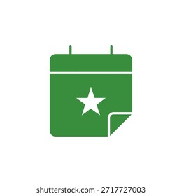 Icono de evento de color plano para actividades y reuniones programadas