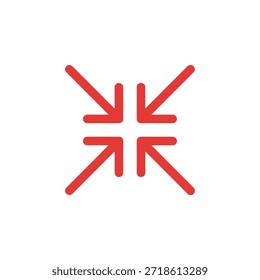 Ícone de tela cheia de saída de cor plana definido em contorno e estilo sólido para navegação de interface