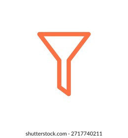 Icono de Filtrar de color plano para clasificación de datos y preferencia de interfaz