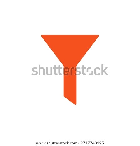 Flat Colored Filter Icon for Data Sorting and Interface Preference