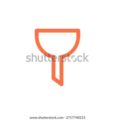 Flat Colored Filter Icon for Data Sorting and Interface Preference