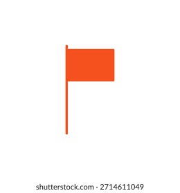Icono de bandera de color plano para el lenguaje de Country y marcador de Locación