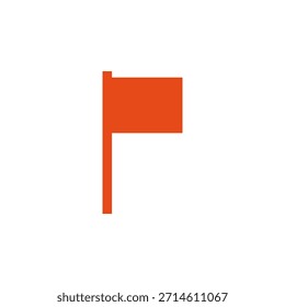 Icono de bandera de color plano para el lenguaje de Country y marcador de Locación