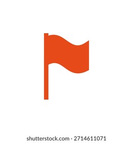 Icono de bandera de color plano para el lenguaje de Country y marcador de Locación