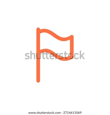 Flat Colored Flag Icon for Country Language and Location Marker