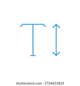 Icono de tamaño de fuente de color plano para Configuraciones de tipografía